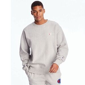 Champion Reverse Weave Crewneck Sweatshirt - Heather Grey - Size Medium